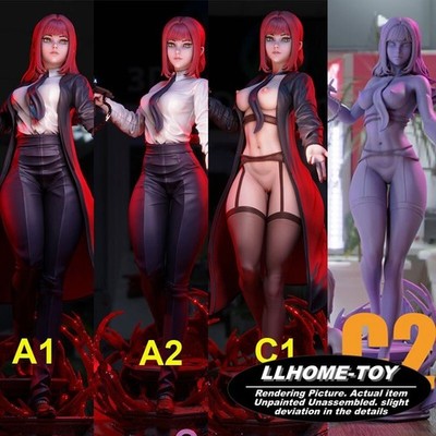 1/24 4 Versions Makima 3D Print Figure Model Kit Unassemble Unpainted GK