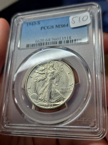 Photo of a 1943-S Walking Liberty Half Dollar from an eBay listing that sold on Jul 19, 2026