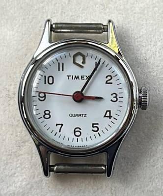 SO CUTE! VINTAGE 1970-80'S TIMEX Q QUARTZ WATCH / Q LOGO AT 12 O'CLOCK POSITION!