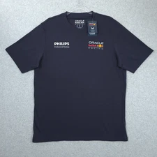 Red Bull Oracle Racing Shirt Mens XL Blue F1 Team Short Sleeve Castore Tee