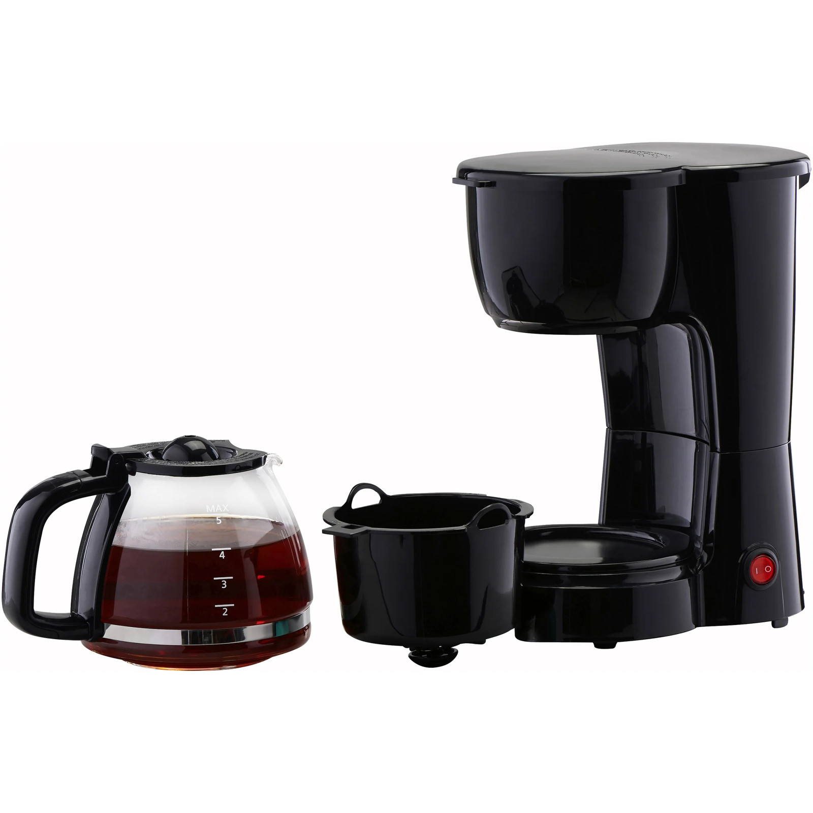 5 Cup Coffee Maker, Black alternate view 3