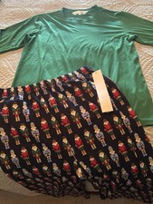 The Royal Standard Kids XL 14-16 2pc Christmas Nutcracker Cotton Pajama Set