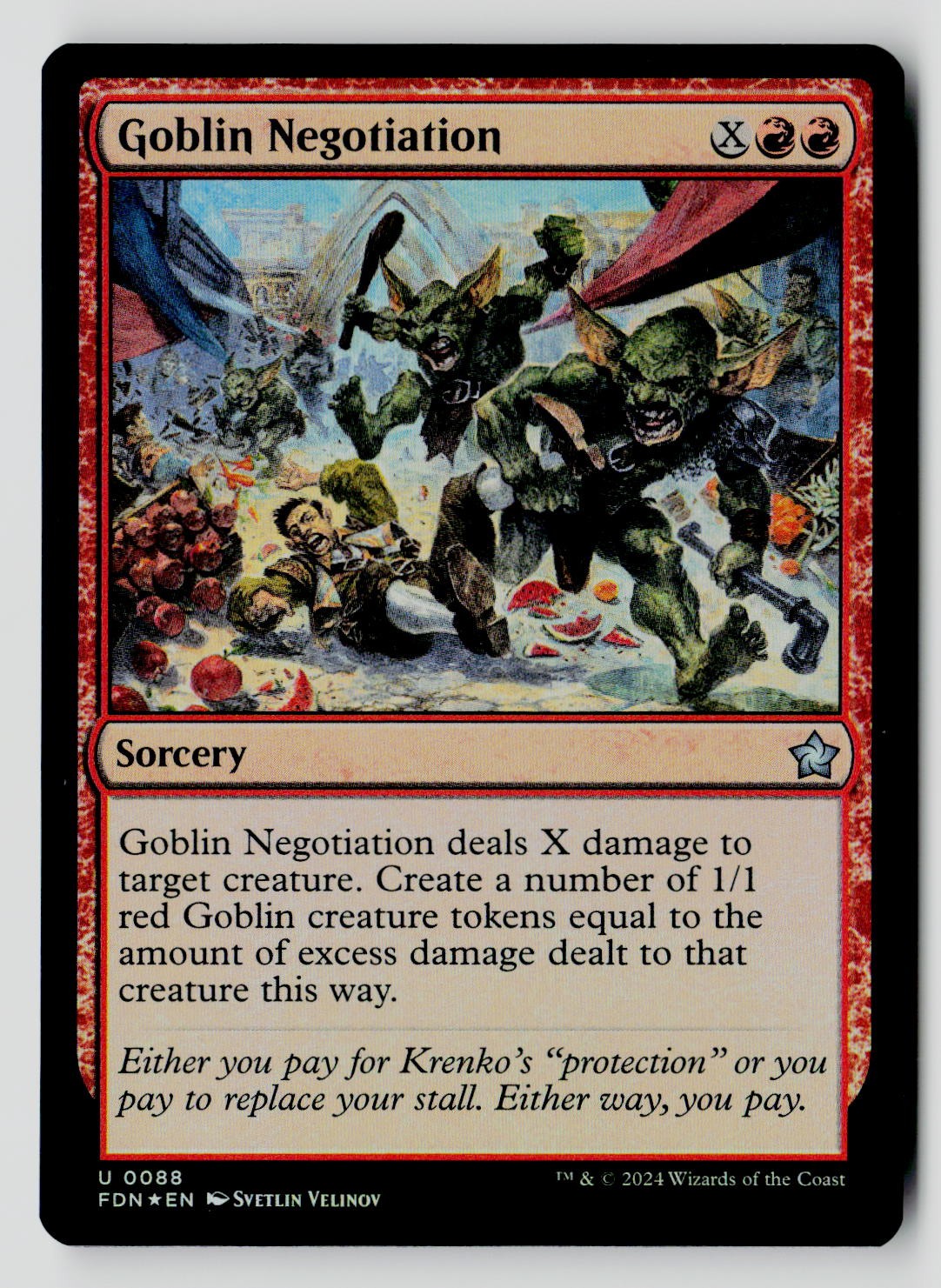 Goblin Negotiation 88 U Foil MTG FDN NM