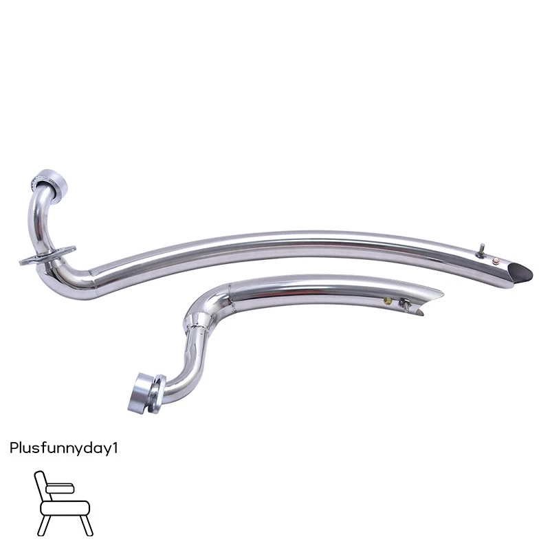 Sistema de escape completo tubo de enlace plateado para Yamaha XV700 Virago 700 XV750 1984-1987 Foto 4 de 4