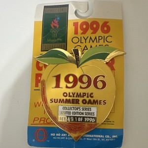 1996 Atlanta Olympic Peach Pin Collector’s Series Limited Edition Set 491/1996
