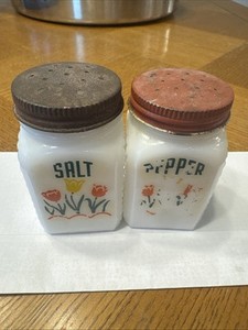 Fireking Tulip Salt and Pepper Shakers | eBay