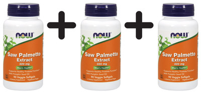 3 x NOW Foods Saw Palmetto Extract with Pumpkin Seed Oil, 320mg (351,67 EUR/kg)