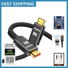 Ultra High-Speed 10 ft HDMI 2.1 Cable, Supports 8K 60Hz for Cinema Quality