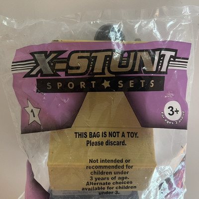 X-Stunt Skateboard Sport Set Burger King Kids Meal Toy 2001 Factory Sealed #2 