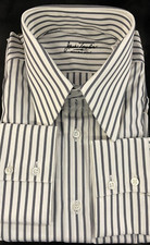 Jack Taylor Beverly Hills White with Stripes Long Sleeve Men's Dress Shirt NWT