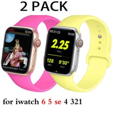 2 Packs Sports Silicone Strap Band for Apple Watch Series 8/7/6/5/4/3/2 SE 41/45