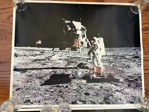 Apollo 11 Moon Landing Posters 1969 Neil Armstrong Buzz Aldrin Eagle NASA 21x17 - Picture 9 of 11