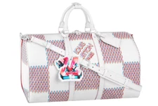 NIB Louis Vuitton Keepall 50B White Damier Spray M20563 100% Authentic
