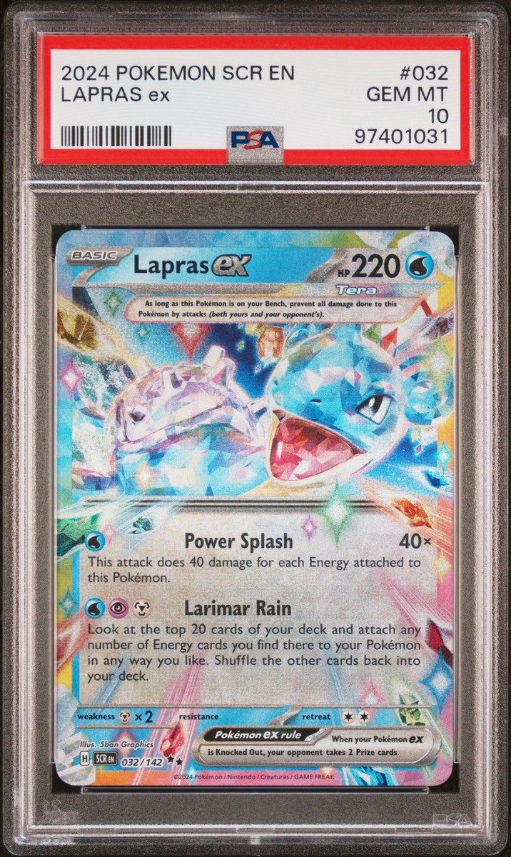 PSA 10 Lapras Ex #032 2024 Pokemon Scr Stellar Crown PSA 10 Lapras Ex #032 2024 Pokemon Scr Stellar Crown