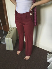 70's Vintage Maroon Hippie Wide Leg Bell Bottom Pants "NWT"