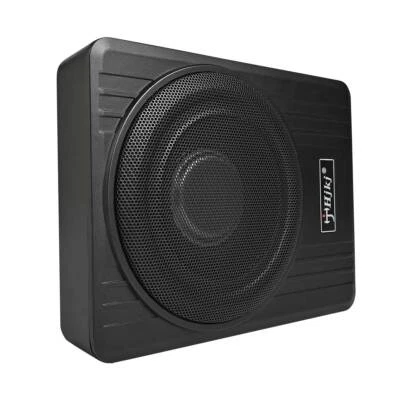 10'' Untersitz-Aktiv-Subwoofer + Kabelset Auto Bassbox Kompakt Lautsprecher Bass