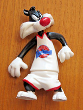 Vintage Tune Squad Basketball Player Sylvester Cat Toy Poseable Figure Warner Br
