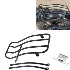 Black -Rear Fender Solo Seat Luggage Holder Suppor For Triumph Bonneville Bobber