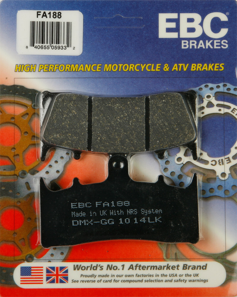 KAWASAKI ZX6R ZX6 R 9802 FRONT EBC BRAKE DISC PADS ￡10.75 remorques