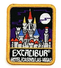 Excalibur Hotel Casino Castle Las Vegas Nevada Retro Vintage Iron On Patch