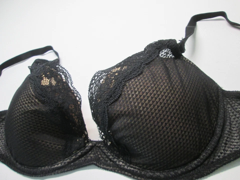 Sujetador Passionata Talla 32D Negro Con Aros Forrado Balconette Correa Ajustable Encaje Foto 4 de 4