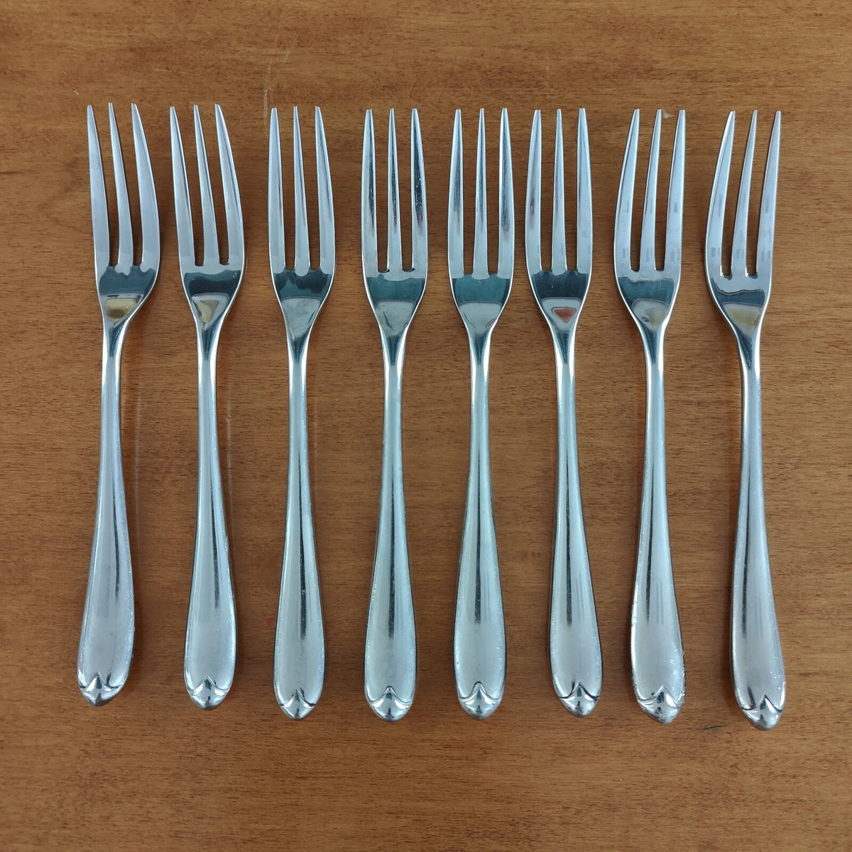 Juego De 6 Tenedores Para Tarta Bugatti Aladino - Acero Inoxidable 18/10, Mangos Azules, Caja De Regalo