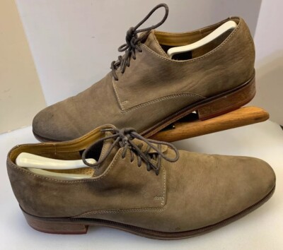 Cole Haan C09519 Colton Oxford Shoes Men\'s 13 M Tan Suede Leather Derby Lace Up Cole Haan Men 13 M Colton Plain Toe Derby Oxfords Brown  main image 3