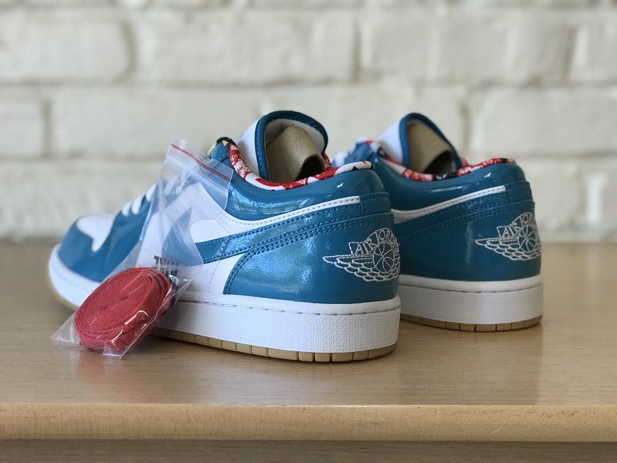 Nike Air Jordan 1 Low SE Barcelona Cyber Teal Men's Size 10 Shoes
