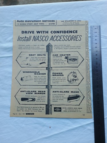 <!--F#f_0-->GMH Holden Nasco Accessories Advertisement from South Australian Magazine EK EJ<!--F/-->