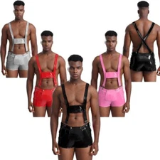 Men Shorts Rave Jumpsuit Catsuit Bodysuit Underwear Streetwear Hip Hop Clubwear