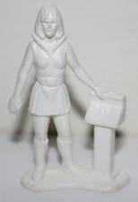 Galaxy Laser Team 2.25" Girl with Computer White PVC 1978 Tim Mee Toys ORIGINAL
