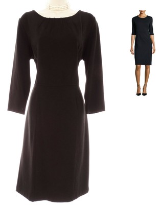 black ponte sheath dress