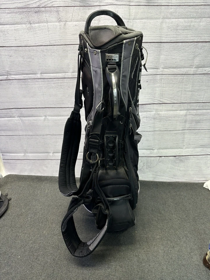 OGIO Stand Golf Bag~Woode System 8 Way Divider~Double Strap~Ball Pocket~Black - Image 2 of 4