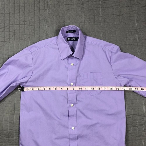Chaps Shirt Boy 12 Youth Purple Button Dress Top Long Sleeve School Church Event - Picture 7 of 24