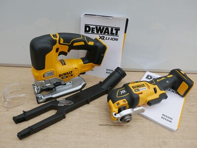 Dewalt DCS334 18 V BÜRSTENLOSE AKKUSTICHSÄGE & DCS355 MULTIWERKZEUG NACKTE EINHEITEN