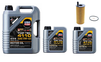 x7 LITER TOP TEC 4110 5W-40 Engine Motor Oil +Filter Kit For BMW VERIFY FITMENT?