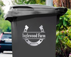 Custom Horse House Name Wheelie Bin Stickers Waterproof Vinyl Decal Set of 1/3/4