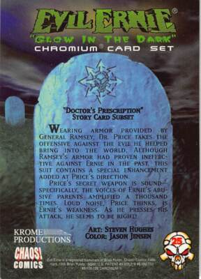 Lady Death - Evil Ernie - Chromium Card Jensen Wizard Chaos Comics