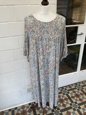 Next X William Moris & Co Shirred Knee Length Dress Size 18 mid length sleeves