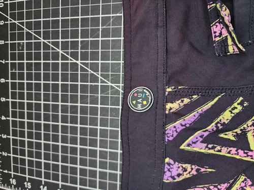 Maui And Sons Hawaii Black Geometric Print Kid's Size 12 Surf Trunks Shorts - Picture 13 of 13