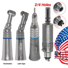 NSK Style Dental Slow Low Speed Handpiece Straight Contra Angle Air Motor 4 /2H