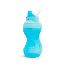 Munchkin Mighty Grip Spill Proof Flip Straw Cup, 10oz 12 months Green