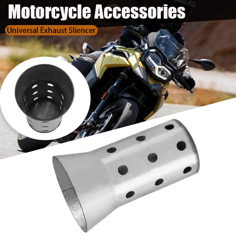 Глушитель выхлопной системы может вставить перегородку DB убийца глушитель серебро для мотоцикла 50 мм - Изображение 2 из 4
