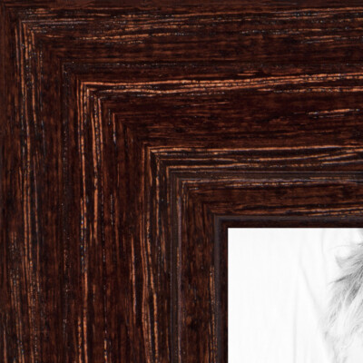 ArtToFrames Custom Picture Poster Frame Brown Walnut Stain on 1.125'' Wide Wood