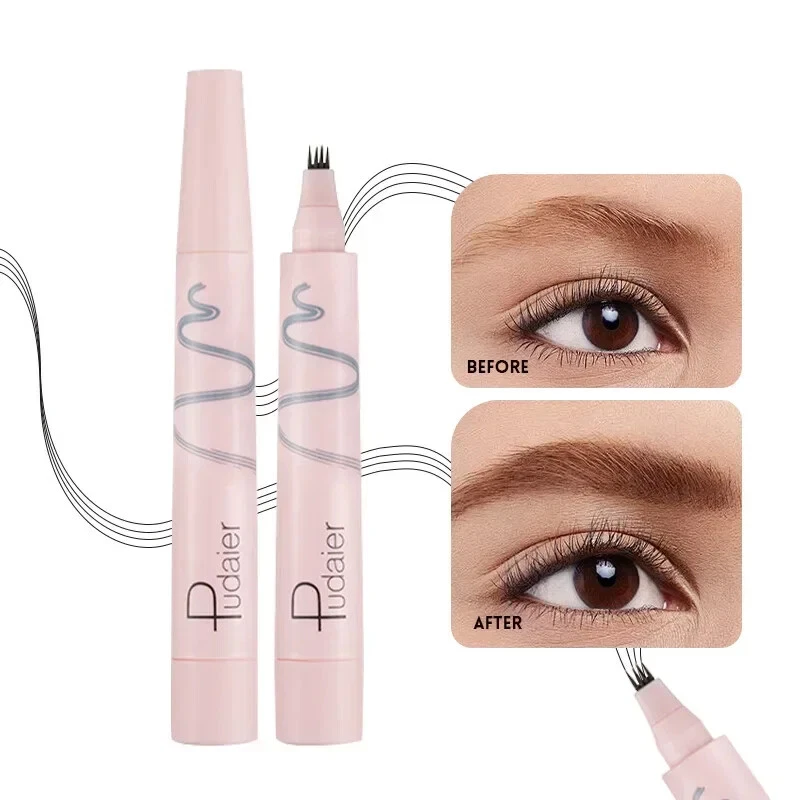 4 Point Liquid Eyebrow Pen Micro-fork Four-Point 4-Fork Tip Brows Tattoo Pencil - Image 2 of 4