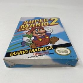Super Mario Bros. 2 (Nintendo NES, 1988) With Box No Manual Tested