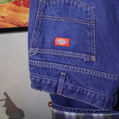 Vintage 90s Dickies Made in Mexico flannel lined jeans. Size 42 x