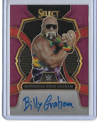 SUPERSTAR BILLY GRAHAM 2023 Panini Select WWE Purple Prizm AUTO SP AUTOGRAPH /35