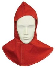 Red Proban Flame Retardant Welders Hood c/w fastening