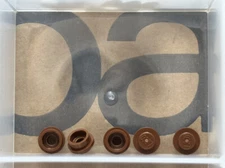 LEGO Parts - Reddish Brown Plate, Round 1 x 1 - No 4073 - QTY 5